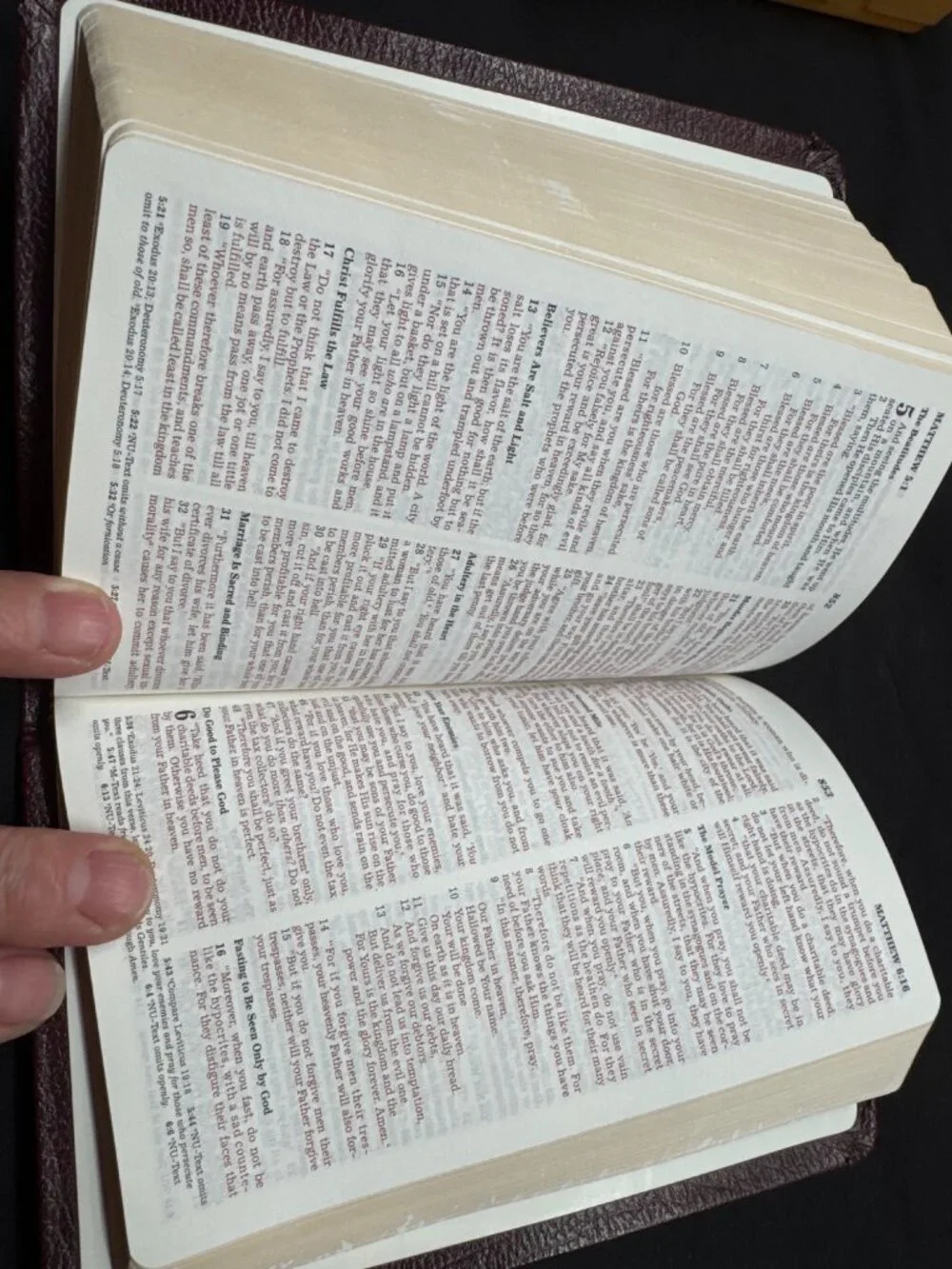 Holy Bible Burgundy Bonded Leather  - Personal size